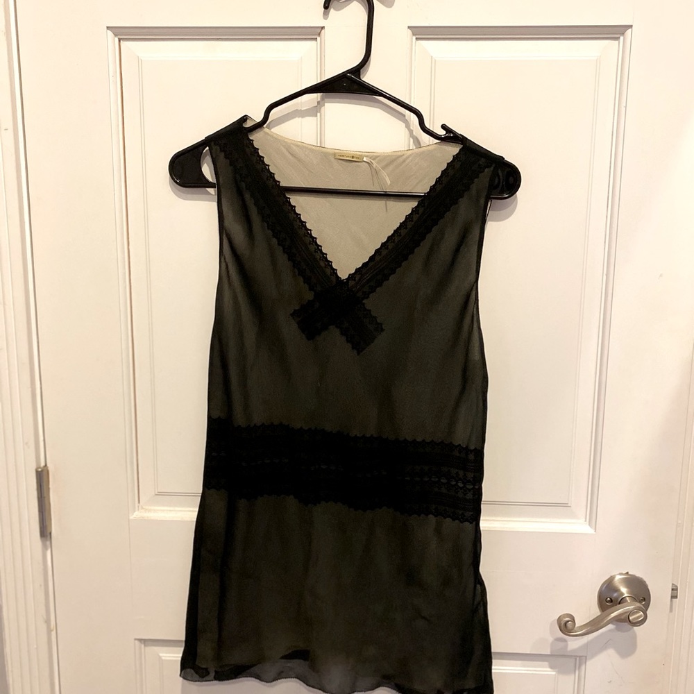 Max Studio 100% Silk Black 2-piece Outfit.